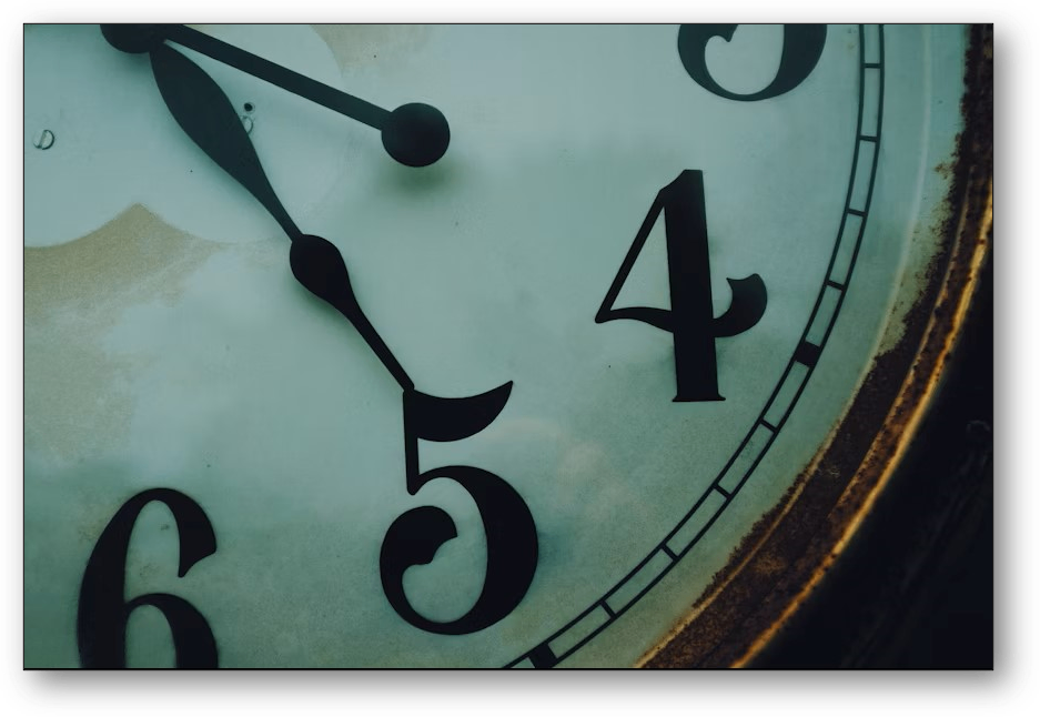 A clock representing the value of time given to Living A.M.E.N.D.S